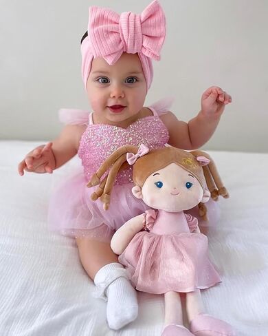 ألعاب دمية طفل ناعمة مخصصة للبنات (16 '') ، أول دمى عيد الميلاد ، ألعاب Leya Doll Baby Rag Plush لأطفال الأطفال الصغار - Christmas Special - Princess Breeze in Kuwait