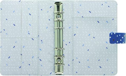 Filofax Indigo Organizer, Personal Size, Snow - Leather-Look Cover with Gold Foil Accents, Six Rings, Week-to-View Calendar Diary, Multilingual, 2024 (C028715-24) in Saudi Arabia