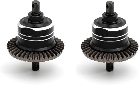 RC Spare Part Compatible with Traxxas for Slash for VXL for Stampede for Rustler for Remo 1/10 RC Car Upgrade Parts 4x4 Metal Differential Steel Gear(Black,2pcs) in Kuwait