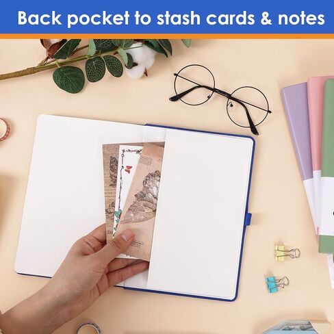 Lined Journal Notebooks for Women and Men, A5 100gsm Hardcover Notebook with Pen Loop, 160 Pages, 5.7" X 8.3", Notebook for Student, Office, School (Black) in Kuwait