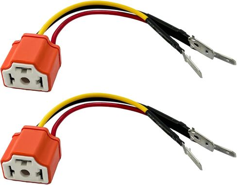 2 قطعة H4 HB2 9003 مقبس المصباح الأمامي، موصل المصباح السيراميك 16AWG، مقبس أنثى ضفيرة، ملحقات السيارة التحديثية لضوء الضباب الأمامي لقارب الشاحنة in Kuwait