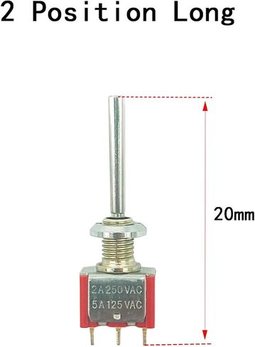 2PCS RC Transmitter 3 مواضع وموضعين مفتاح التبديل الطويل والاختصار لـ Taranis X9D Plus Radiomaster TX16S Jumper T12 spektrum dx8 gen2 nx10 استبدال (3 مواضع طويلة) in Kuwait