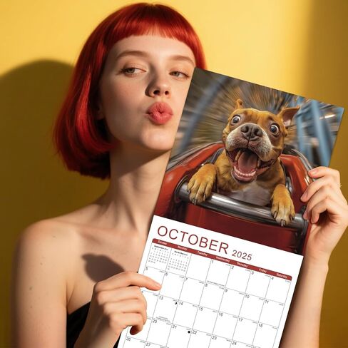 Gannyfer Calendar 2025-2026 ، يوليو 2025 إلى ديسمبر 2026 ، 18 شهرًا تقويم الكلاب المضحكة 2025 ، تم افتتاح تقويمات الجدار الكبيرة 12 "× 24" ، مثالية كهدايا للأصدقاء والعائلة (تضمنت 3 ملصقات) in Saudi Arabia