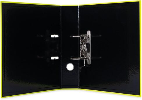 HERMA 20063 Folder A4 Neon Yellow, 7 cm Wide, Cardboard Folder in Bright Neon Colour for School and Office, Sturdy Children's Ring Binder Made of Cardboard for Boys and Girls in Kuwait
