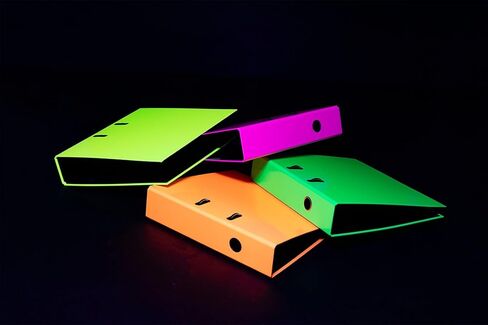 HERMA 20063 Folder A4 Neon Yellow, 7 cm Wide, Cardboard Folder in Bright Neon Colour for School and Office, Sturdy Children's Ring Binder Made of Cardboard for Boys and Girls in Kuwait