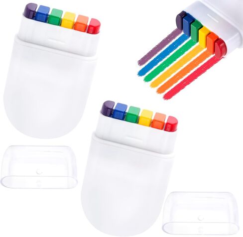 2 Rainbow Face Paint Sticks, Festival Makeup for Face, Body, Women, Men in Saudi Arabia