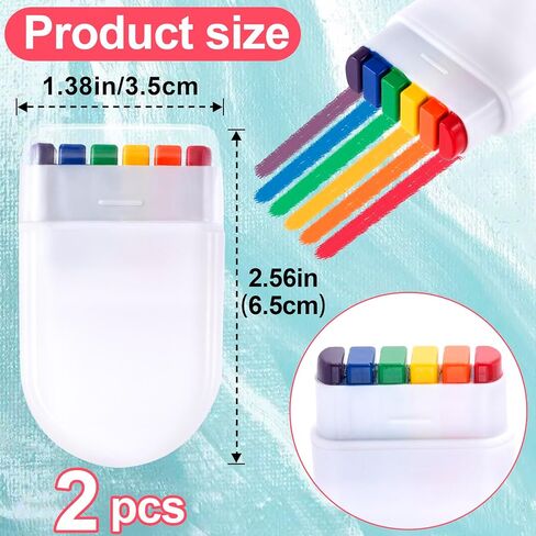 2 Rainbow Face Paint Sticks, Festival Makeup for Face, Body, Women, Men in Saudi Arabia