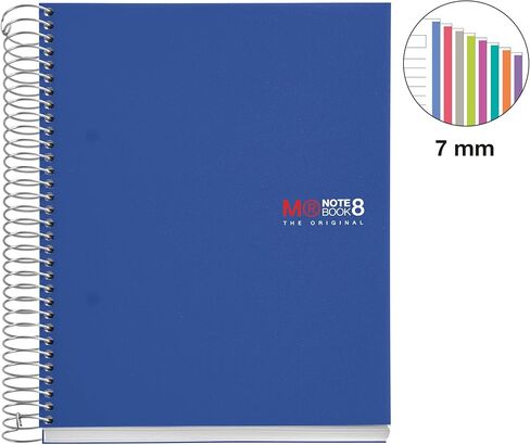 MIQUELRIUS 8 موضوع دفتر حلزوني متوسط ​​، تحكم الكلية ، الأزرق (6 "× 8") in Kuwait