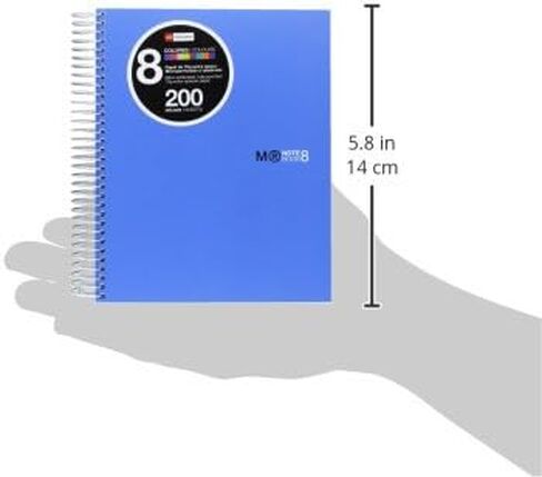 MIQUELRIUS 8 موضوع دفتر حلزوني متوسط ​​، تحكم الكلية ، الأزرق (6 "× 8") in Kuwait