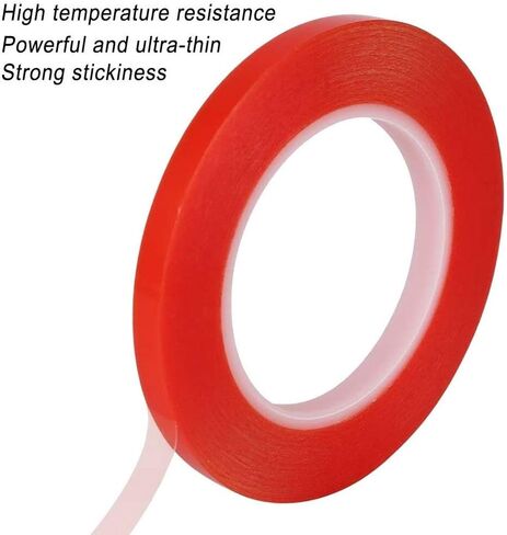 Pimoys 2mm / 3mm x 25m Double Sided Phone Adhesive Tape, 2 Rolls Heat Resistant High Adhesion Transparent Acrylic Tape, LCD Screen Sticker for Cell Phone Touch Screen Repair in Saudi Arabia
