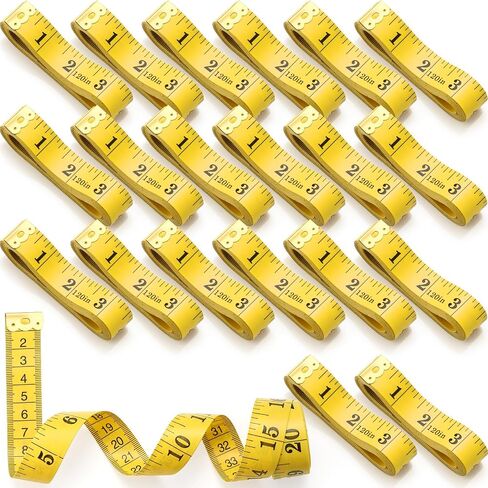 20 Pcs 120 Inch/300cm Soft Tape Measure Bulk Dual Scale Body Measuring Tape Sewing Fabric Tailor Ruler Easy to Read Craft Vinyl Ruler for Body Weight Loss Sewing Cloth Measurement(Black) in Saudi Arabia