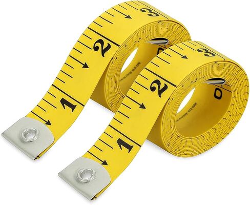 Pack of 2 Soft Fabric Tape Measures, Body Measuring Tape for Tailor, Sewing, Weight Loss, Medical Body Measurements, Nursing, Craft, and Fitness Tracking 150cm/60 inch in Saudi Arabia
