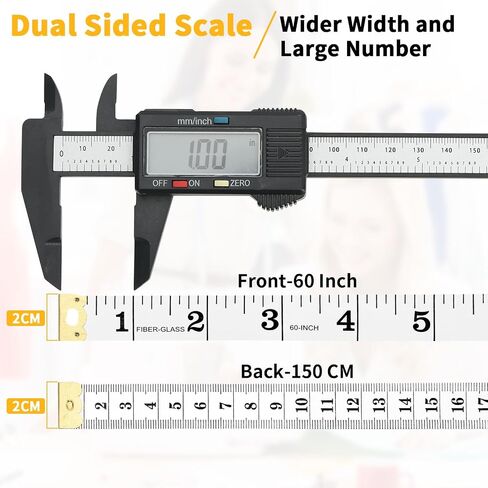 6 Packs Soft Measuring Tape for Body Measurements, Wider Dual Scale 60 Inch Tape Measure Body Measuring Tape for Fabric Cloth Sewing Waist Tailor Craft Weight Loss, Yellow in Kuwait