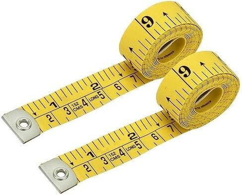 Pack of 2 Soft Fabric Tape Measures, Body Measuring Tape for Tailor, Sewing, Weight Loss, Medical Body Measurements, Nursing, Craft, and Fitness Tracking 150cm/60 inch in Saudi Arabia