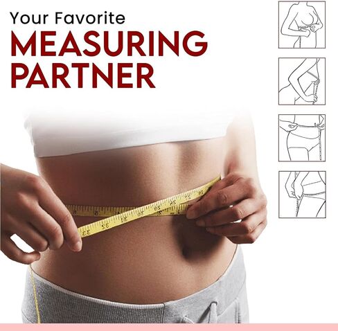Pack of 2 Soft Fabric Tape Measures, Body Measuring Tape for Tailor, Sewing, Weight Loss, Medical Body Measurements, Nursing, Craft, and Fitness Tracking 150cm/60 inch in Saudi Arabia