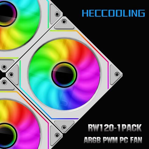 ARGB Fans 120mm PWM Fans 3PACK PC RGB Fans, RB120 PC PWM RGB Fans with 12V 4PIN pwm and 5V-3PIN ARGB Plug, Infinity Mirror ARGB Addressable Lighting - Slient Computer Fans for PC Cooler and Case in Saudi Arabia