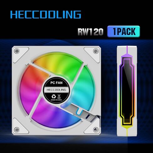 ARGB Fans 120mm PWM Fans 3PACK PC RGB Fans, RB120 PC PWM RGB Fans with 12V 4PIN pwm and 5V-3PIN ARGB Plug, Infinity Mirror ARGB Addressable Lighting - Slient Computer Fans for PC Cooler and Case in Saudi Arabia