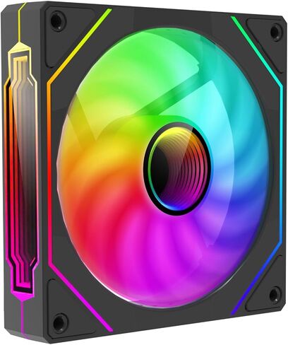 ARGB Fans 120mm PWM Fans 3PACK PC RGB Fans, RB120 PC PWM RGB Fans with 12V 4PIN pwm and 5V-3PIN ARGB Plug, Infinity Mirror ARGB Addressable Lighting - Slient Computer Fans for PC Cooler and Case in Saudi Arabia