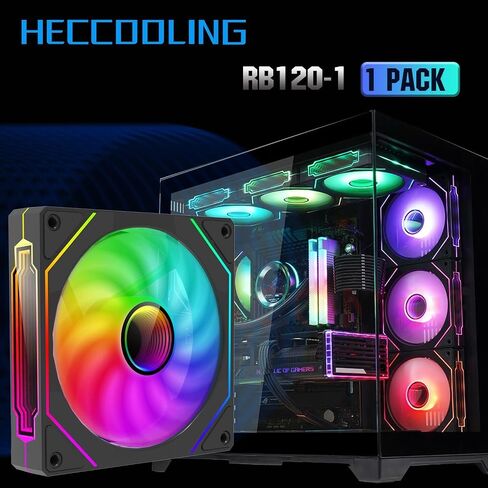 ARGB Fans 120mm PWM Fans 3PACK PC RGB Fans, RB120 PC PWM RGB Fans with 12V 4PIN pwm and 5V-3PIN ARGB Plug, Infinity Mirror ARGB Addressable Lighting - Slient Computer Fans for PC Cooler and Case in Saudi Arabia