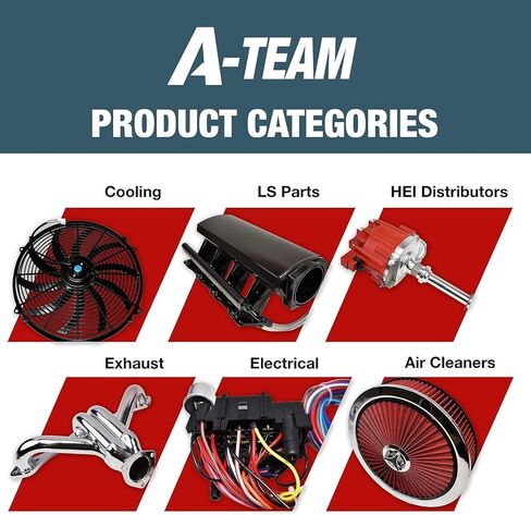 الموزع الكامل R2R من A-Team Performance - تشغيل 2 لسلسلة Ford Windsor V8 221، 260، 289، 302 - قطع إشعال بديلة للسيارات، تركيب بسلكين مع غطاء أزرق in Kuwait