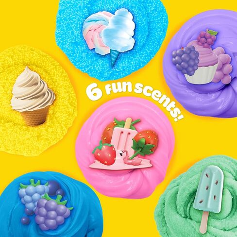 Play-Doh Kawaii Mix & Play Scented Compounds – Cloud, Butter, Foam, Super Stretch, Sensory Dough, Kit, Gifts for Kids, Sensory Toys, Party Favors for Kids 8-12, Playdoh Compound Packs in Saudi Arabia