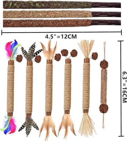 6Pcs Cat Toys Cats Grass Treat for Indoor Cat Edible Grass Kitten Toys Kitty Chew Grass Sticks for Teeth Kitten Snack in Kuwait