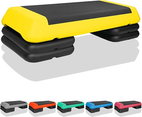 HooKung Adjustable Aerobic Stepper Workout Step with 4 Risers Fitness & Exercise Platform Trainer in Saudi Arabia