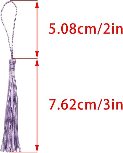 150 PCS شرابات مصغرة يدويًا ، 13 سم/5 بوصة شرابات إشارة مرجعية للحرف اليدوية DIY (Light Purple) in Kuwait