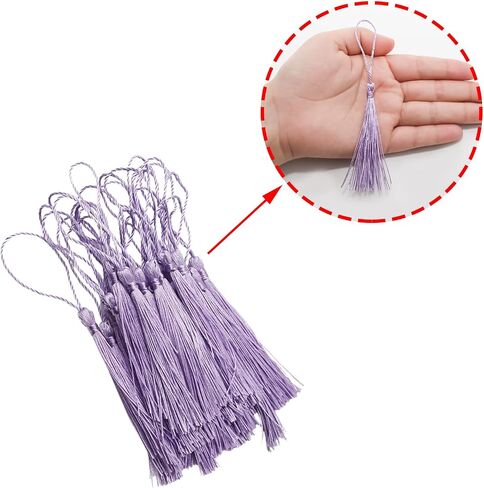 150 PCS شرابات مصغرة يدويًا ، 13 سم/5 بوصة شرابات إشارة مرجعية للحرف اليدوية DIY (Light Purple) in Kuwait