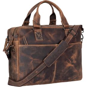 Premium 16-Inch Leather Laptop Briefcases & Messenger Bag The Perfect Office Satchel for Modern Professionals men and women