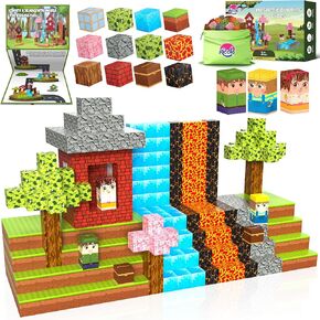 RICCLE Magnetic Blocks for Kids - 120 PCS Build Magnetic Building Blocks Toddler STEM Sensory Outdoor Toys for 3+ Year Old Boys & Girls, Educational & Learning Toys for Ages 4-12