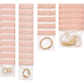 30PCS EVA Anti Tarnish Jewelry Storage Bags, Small Travel Jewelry Bags Clear Jewelry Zipper Bags for Ring Earrings Chain Bracelet for Selling, No Yellowing and No Odors (Mix Sizes)