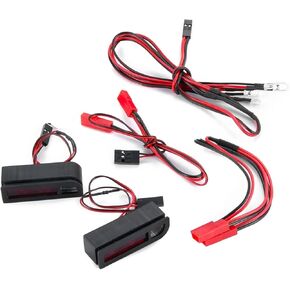 RC Front Rear Lamp Group Compatible with Drag for Slash 1/10 Scale Brushless Truck Upgrade Parts Front Rear Lights & Power Supply Set Headl Taillights RC Car Light