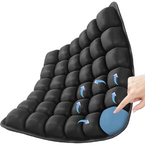 Travel Cushion Inflatable Seat Cushion 3D Air Seat Cushions Adjustable Inflatable Portable Airplane Pad for Wheelchair, Car, Office, Home Living