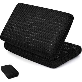 Foldable Travel Seat Cushion- Lightweight Comfort Airplane Seat Cushion for Long Flights, Camping, Bleachers,Home,Office, Driving (Black)