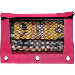 Pencil Pouch for 3 Ring Binder | Special Pencil Case 30 Red Pencil Pouch Bulk for Kids and Adults | Zipper Pencil Pouch Pen and Pencil Holder Multipurpose Binder Pouch in Saudi Arabia