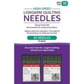 Handi Quilter Longarm Quilting Needles - High-Speed Sharp Point (R) Size 18 (Pack of 20)