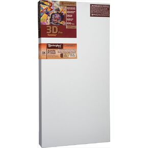 MASTERPIECE Z1DC-1824 3D Pro 2.5" Deep Carmel Portrait Smooth 10.3 oz Cotton Stretched Canvas 18" x 24" White