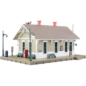 Dansbury Depot Building Build-Nady N Scale Woodland Scenics