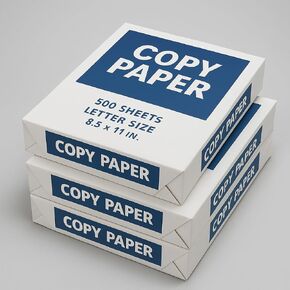 Copy Paper | 8.5 x 11 inches | 20 lb, 96 Bright | 3 Ream Case - 1500 Sheets | Made in USA - SFI Certified