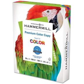 Color Copy Paper, 28 lb., 8-1/2"x11", 100 GE/114 ISO, 2500/CT, WE, Sold as 1 Carton - Hammermill Color Copy Paper, 28 lb., 8-1/2"x11", 100 GE/114 IS