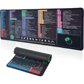 لوحة مكتب Excel Cheat Sheet Desk ، وسادة الماوس الكبيرة (31.5 × 11.8 بوصة)