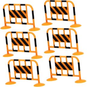 TOYANDONA 10Pcs Miniature Traffic Sign Roadblocks for Interactive Fun Play Birthday for Boys Construction Traffic Fence Models