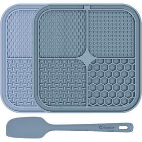 2 Pack Lick Mat for Dogs,Cats,Upgraded 8.5×8.5 inches Licking Mats with Suction Cups,Slow Feeder Licking Pad for Anxiety Relief and Boredom Reducer,Suitable for Dog Training Set 9