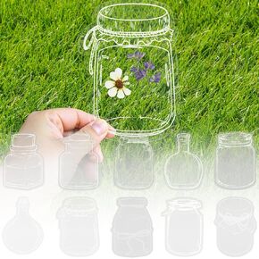 Homesthetix -Transparent Gradwarks Porkmarks - DIY Kit لصياغة مرجعية فريدة من الأزهار - 40 بكسل مرجعية بلاستيكية واضحة تم تعيينها للزهور المضغوطة ، وألف إشارة مرجعية للزهور للهدايا المخصصة