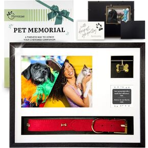 Dog Memorial Gifts for Loss of Dog - Cat Memorial Gifts for Loss of Cat, Pet Memorial Gifts for Dogs, Pet Loss Sympathy Gift, Pet Memorial Shadow Box, Dog Picture Frame, Cat Picture Frame