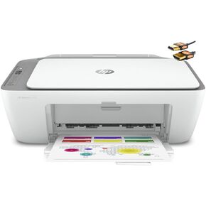 HP DeskJet 2755e Series Wireless Inkjet All-in-One Color Printer - Print Copy Scan - Mobile Printing - USB Connectivity - Up to 5.5 PPM - Up to 4800 x 1200 DPI Print Resolution + HDMI Cable (Renewed)