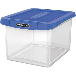 Fellowes Heavy Duty, Water Proof, Durable, Reinforced Corner, Comfortable Handle, Built-in Rail, Portable File Box (FEL0086201)