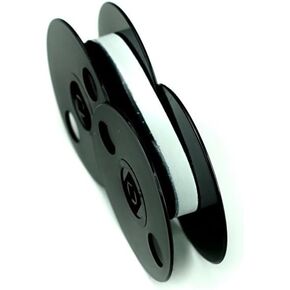 New Universal Typewriter Ribbon Spool, Black Nylon Cloth with White Correction Tape; Superior Replacement for NU-KOTE BW277, PORELON BW277, Sears 53770, Smith Corona SC-20BW-SCM. (GRC T4-NYBW)