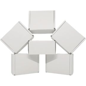 Small Shipping Corrugated Boxes 4x3x2 Inches 100 Pack Foldable Small Business Card Gift Box For Mailers and Craft